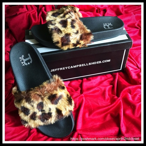 ❌SOLD❌JEFFREY CAMPBELL LEOPARD SLIDES - Picture 2 of 7